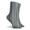 GULTMEE Mandala Fashion Compression Socks,Paisley And Round Motifs South Asian,Performance Polyester Cushioned Athletic Crew Socks for Running,Athletic,Grey Tan Beige -12 inch view 2