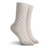 GULTMEE Floral Fashion Compression Socks,Stylized Floral Stems And Petals Ornamentation,Performance Polyester Cushioned Athletic Crew Socks for Running,Athletic,Beige Dark Coral -12 inch view 2