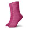 Valentines Day Funky Colorful Cushion Sport Socks,Repeating With Irregular Dotted Hearts Graphic,Athletic Cushioned Running Performance Crew Socks For Men/Women,Dark Magenta And Hot Pink -12 inch view 1