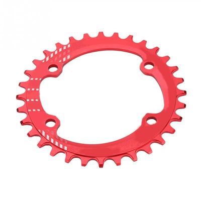 Bicycle Accessories Round Narrow Wide Chainwheel 32T/34T/36T/38T BCD 96MM Chainring Bike Circle Crankset Bike Parts (Color : Red, Size : 36T)