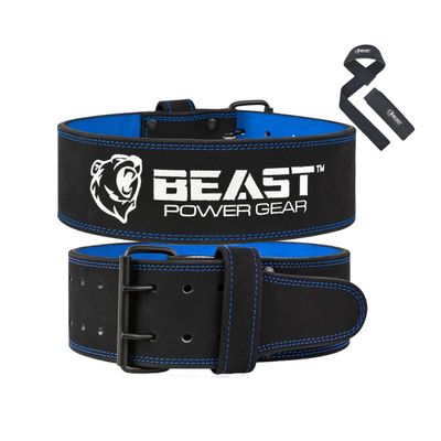 Beastpowergear Power Weight Lifting Belt (10MM Thick & 4 Inches Wide) Advanced Back Support for Weightlifting and Heavylifting Powerlifting Squats Deadlift Training Belts - Men & Women