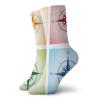 Compass Funny Compression Socks Women and Men,Colorful Compasses Windrose Finding Directions Discovery Directions Pathfinding,Best for Circulation,Running,Athletic,Nurse,Travel,Multicolor -12 inch view 1