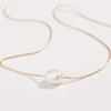 Wiwpar Simple Layered Choker Necklace Double Pearl Pendant Necklace for women view 3