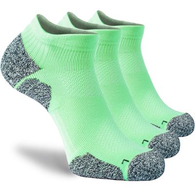 CWVLC Unisex Cushioned Compression Athletic Ankle Socks Multipack, 3-pairs Light-Green, M (7.5-10 W US/ 6-8.5 M US)