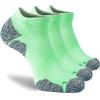 CWVLC Unisex Cushioned Compression Athletic Ankle Socks Multipack, 3-pairs Light-green, S (5-7 W US/ 3.5-5.5 M US) view 1