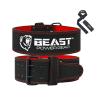 Beast Power Gear Weight Lifting Belt for Women & Men - Leather Power Belt with Back and Core Support for Weightlifting, Powerlifting, Strength Training, Squat and Deadlift Free Strap view 1