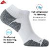 CWVLC Unisex Cushioned Compression Athletic Ankle Socks Multipack, 6-pairs White, M (7.5-10 W US/ 6-8.5 M US) view 3