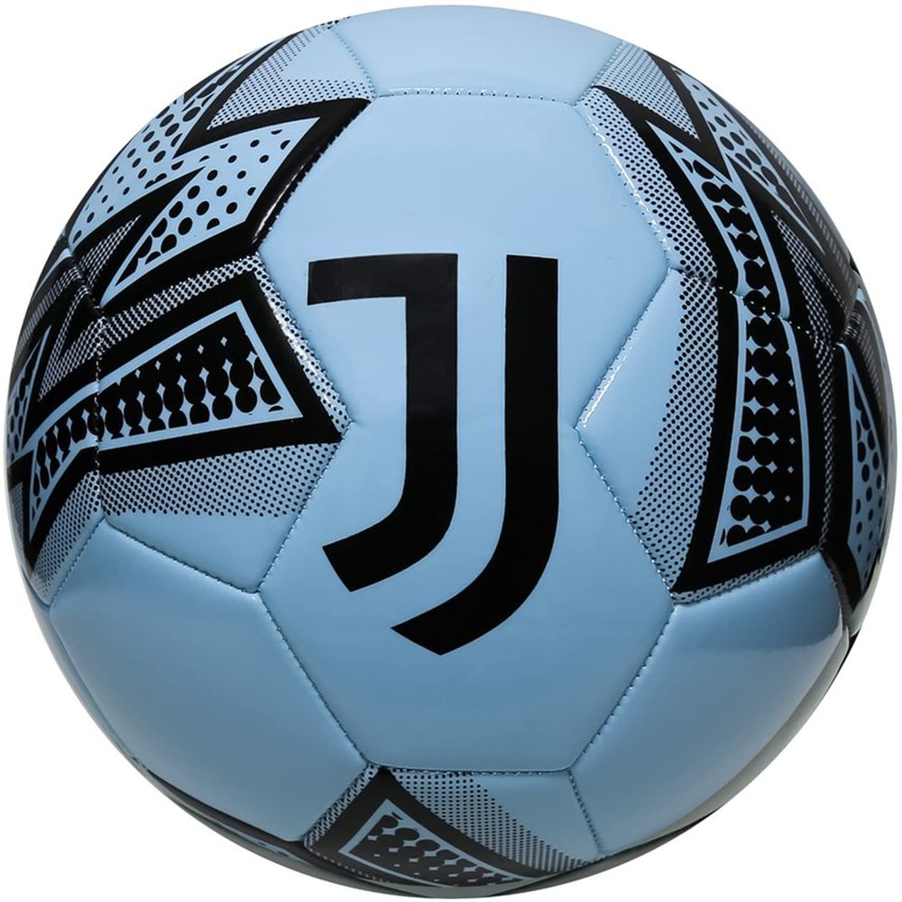 Icon Sports Size 5 Soccer Ball Official Licensed World Football Club Team Training Logo Pro Outdoors Adult (Size 5, Juventus Pop Art Light Blue)