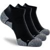 CWVLC Unisex Cushioned Compression Athletic Ankle Socks Multipack, 3-pairs Black, S (5-7 W US/ 3.5-5.5 M US) view 1