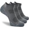 CWVLC Unisex Cushioned Compression Athletic Ankle Socks Multipack, 3-pairs Charcoal, S (5-7 W US/ 3.5-5.5 M US) view 1