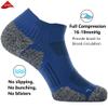 CWVLC Unisex Cushioned Compression Athletic Ankle Socks Multipack, 3-pairs Royal, S (5-7 W US/ 3.5-5.5 M US) view 3