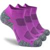 CWVLC Unisex Cushioned Compression Athletic Ankle Socks Multipack, 3-pairs Purple, XL (13.5-15.5 W US/ 12-14 M US) view 1