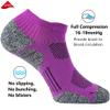CWVLC Unisex Cushioned Compression Athletic Ankle Socks Multipack, 3-pairs Purple, XL (13.5-15.5 W US/ 12-14 M US) view 3