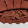 ZHANCHTONG Women's High Waist A-Line Pleated Mini Skirt Short Tennis Skirt (Brown, S) view 2