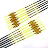 12pc Custom Length Carbon Arrows for 15-80 Lb Compound Bow ID 4.2mm .165" 22-32 Inch Spine 400 500 600 700 800 900 1000 Target Practice & Hunting Arrow Adult Youth Shooting view 4