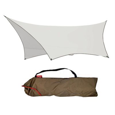 GIBZ Camping Tent Tarp Shelter Waterproof Windproof Lightweight Durable Rainfly Shelter for Snow Beach Camping Outdoor Travel White 360420cm