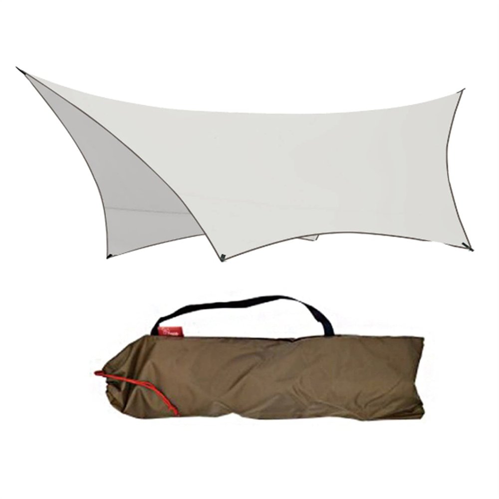 GIBZ Camping Tent Tarp Shelter Waterproof Windproof Lightweight Durable Rainfly Shelter for Snow Beach Camping Outdoor Travel White 360420cm