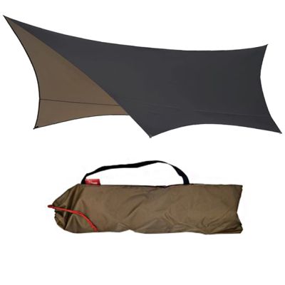 GIBZ Camping Tent Tarp Shelter Waterproof Windproof Lightweight Durable Rainfly Shelter for Snow Beach Camping Outdoor Travel Black 360420cm