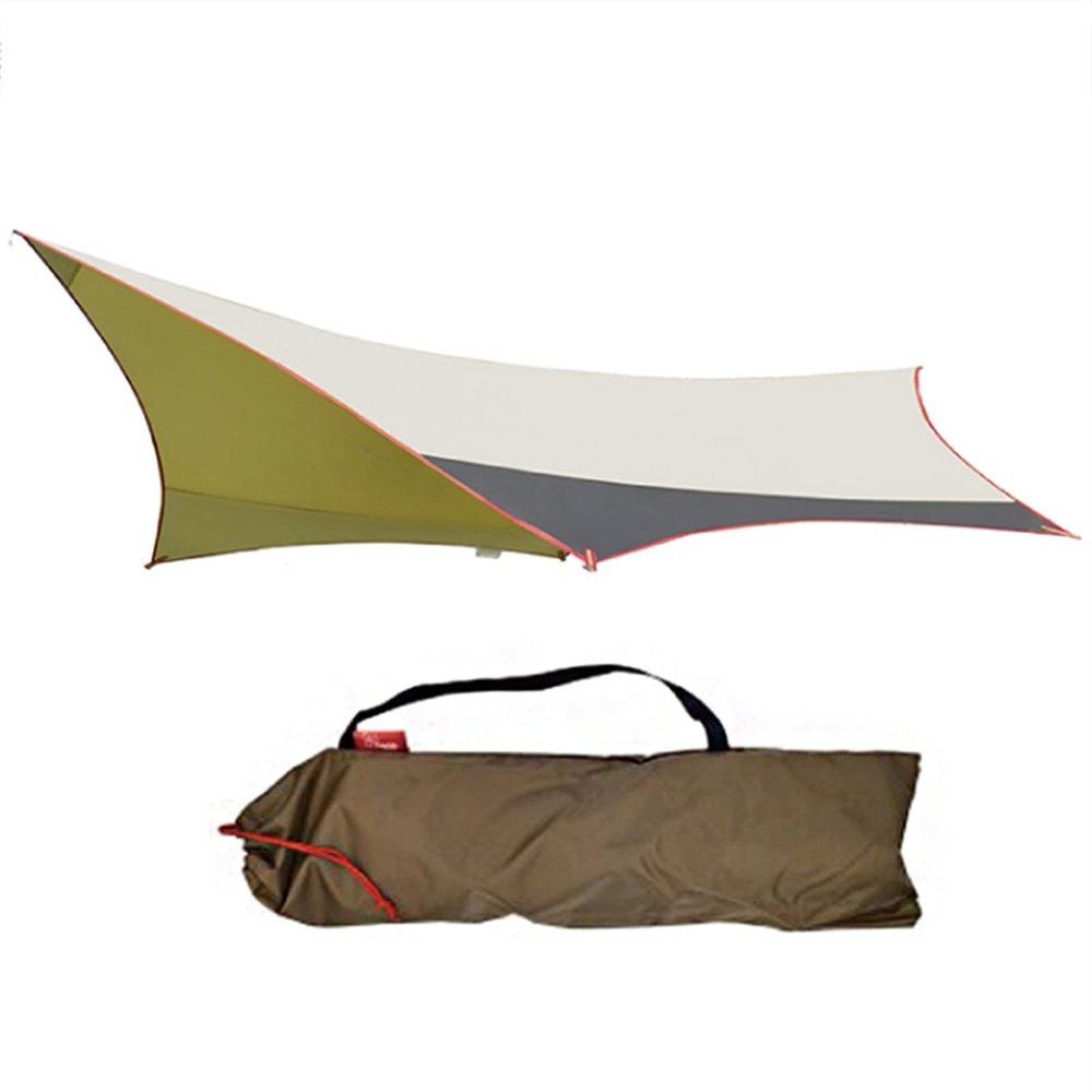 GIBZ Camping Tent Tarp Shelter Waterproof Windproof Lightweight Durable Rainfly Shelter for Snow Beach Camping Outdoor Travel Clssic White 360420cm