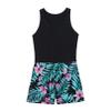 YONGHS Kids Girls Gymnastics Leotards Backless Shorts Jumpsuit Ballet Dance Unitard Sports Biketards Black Lily 6 Years view 1