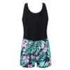 YONGHS Kids Girls Gymnastics Leotards Backless Shorts Jumpsuit Ballet Dance Unitard Sports Biketards Black Lily 6 Years view 3