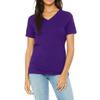 JustBlanks Ladies' Relaxed Jersey Relaxed Fit Cotton Short Sleeve V-Neck T-Shirt for WomenS - Team Purple - Small view 1