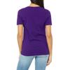 JustBlanks Ladies' Relaxed Jersey Relaxed Fit Cotton Short Sleeve V-Neck T-Shirt for WomenS - Team Purple - Small view 2