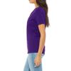 JustBlanks Ladies' Relaxed Jersey Relaxed Fit Cotton Short Sleeve V-Neck T-Shirt for WomenS - Team Purple - Small view 3
