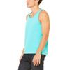JustBlanks Unisex Adult Sleeveless Tank Top Blend Comfort Jersey 100% Airlume Scoop Neck Tank Top Shirt for Unisex Adults - Teal - Medium view 3
