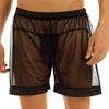 Hedmy Men's See-Through Mesh Swim Trunks Loose Boxer Shorts Underwear Beachwear Cover Ups Black Medium view 2