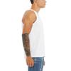 JustBlanks Unisex Adult Sleeveless Tank Top Blend Comfort Jersey 100% Airlume Scoop Neck Tank Top Shirt for Unisex Adults - White - X-Large view 3