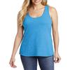 JustBlanks Womens Sleeveless Tank Top for Exercise 4.3-Ounce, 100% Cotton Scoop Neck Tank Top for Women - Heathered Bright Turquoise - X-Small view 1