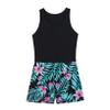 Kaerm Kids Girls One Piece Gymnastics Athletic Leotard Jumpsuit Keyhole Back Lyrical Ballet Dance Costume Black Lily 4 Years view 1
