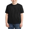 JustBlanks Youth Short Sleeve Tee Dri-Power Active Cotton-Polyester Cotton Performance T-Shirt Crewneck Tee for Big Boys - Black - Medium view 1