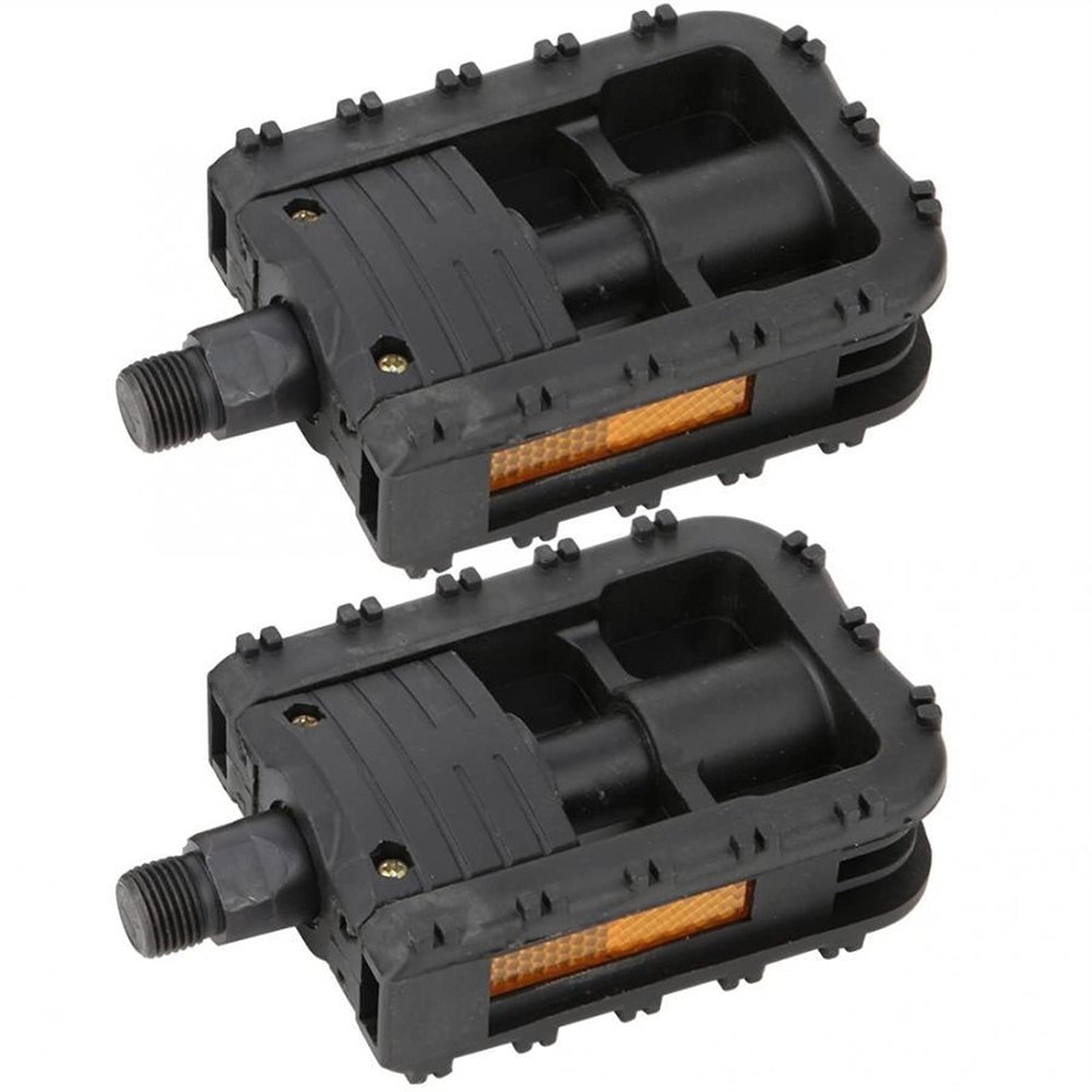 SJHY Bicycle Accessories 1 Pair Bicycle Pedals Plastic Mountain Bicycle Road Bike Folding Pedal Lightweight Cycling Part Bike Parts