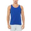 JustBlanks Unisex Adult Sleeveless Tank Top Blend Comfort Jersey 100% Airlume Scoop Neck Tank Top Shirt for Unisex Adults - True Royal - Medium view 1