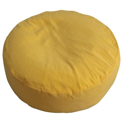 ZZZYZ Meditation Cushion Round Cotton Linen Seat Cushion Super Soft Epp Particles Meditation Cushion Breathable Tatami Meditation Pillow for Yoga Balcony-Yellow 50cm(20inch)