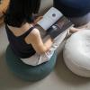 ZZZYZ Meditation Cushion Round Cotton Linen Seat Cushion Super Soft Epp Particles Meditation Cushion Breathable Tatami Meditation Pillow for Yoga Balcony-Yellow 50cm(20inch) view 2