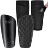 Soccer Shin Guards for Men incl. Sleeves with Optimized Insert Pocket - Protective Soccer Equipment for Kids Adults (Black L) view 1