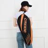 UNISTRENGH Portable Badminton Racket Bag Multifunction Single Shoulder Racket Bag for 3 Racquet or Double Tennis Racket, for Men and Women (Orange/Black) view 4