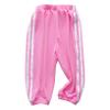 ACSUSS Toddler Baby Boys Girls Long Bloomers Soft Slub Cotton Harem Pants Stripes Side Sport Sweatpants Tracksuit Hot Pink 12-18 Months view 1