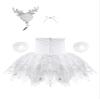 Aislor Girls Ballet Dress Sequined Mesh Tutu Swan Dance Leotard with Bracelets Headwear White 3-4 Years view 2