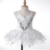Aislor Girls Ballet Dress Sequined Mesh Tutu Swan Dance Leotard with Bracelets Headwear White 3-4 Years view 3