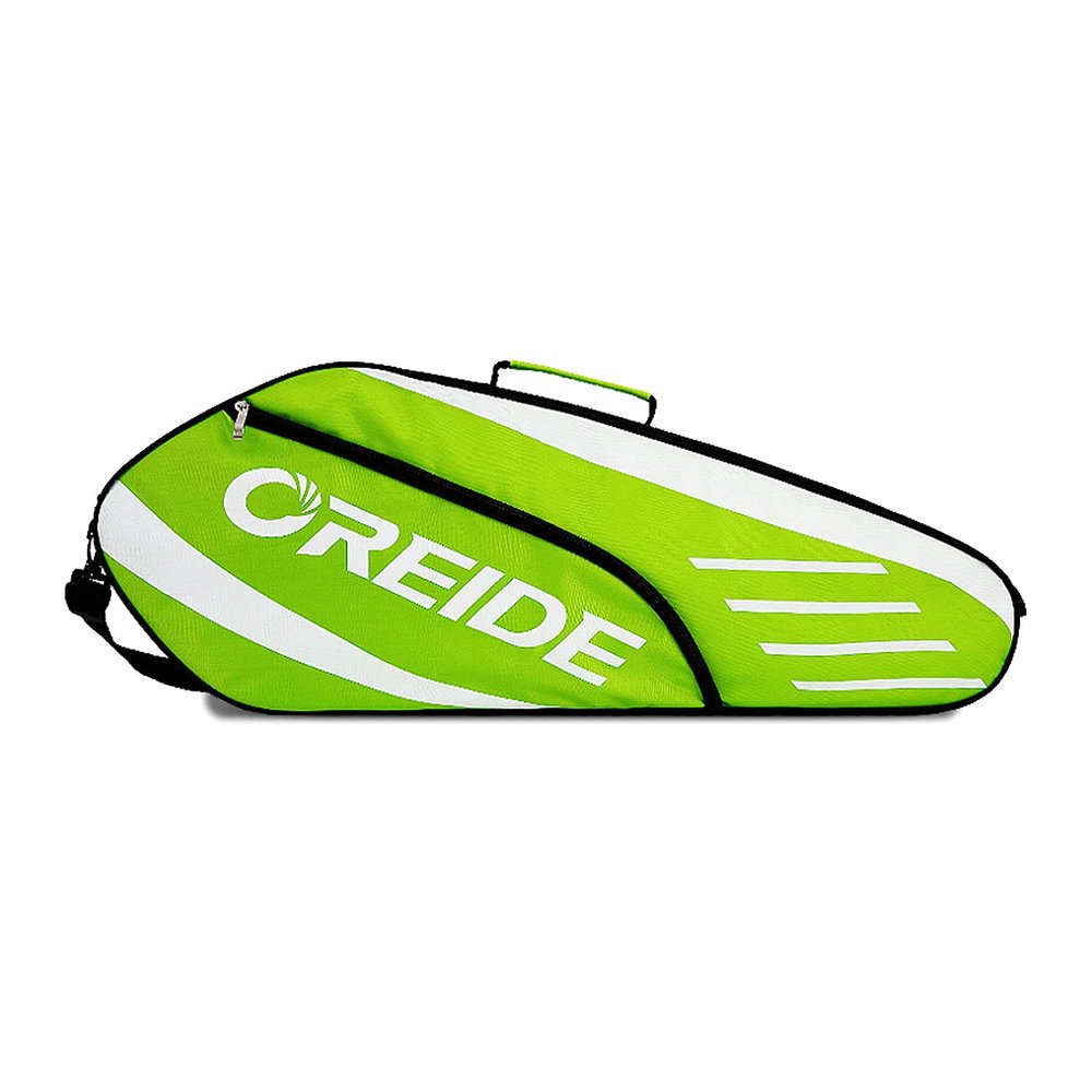 UNISTRENGH Portable Badminton Racket Bag Multifunction Single Shoulder Racket Bag for 3 Racquet or Double Tennis Racket, for Men and Women (Green)