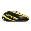 UNISTRENGH Portable Badminton Racket Bag Multifunction Single Shoulder Racket Bag for 3 Racquet or Double Tennis Racket, for Men and Women (Yellow/Black) view 1