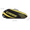UNISTRENGH Portable Badminton Racket Bag Multifunction Single Shoulder Racket Bag for 3 Racquet or Double Tennis Racket, for Men and Women (Yellow/Black) view 2
