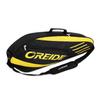 UNISTRENGH Portable Badminton Racket Bag Multifunction Single Shoulder Racket Bag for 3 Racquet or Double Tennis Racket, for Men and Women (Yellow/Black) view 3