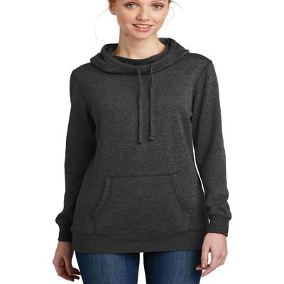 JustBlanks WomenS Standard Hooded Fleece Sweatshirt Long Sleeve Lightweight Drawstring with Pocket Fleece Hoodie for Women - Heathered Black - X-Small