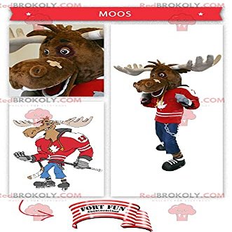 SPOTSOUND Hockey player caribou REDBROKOLY Mascot