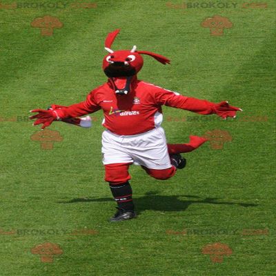 SPOTSOUND Red dragon REDBROKOLY Mascot in sportswear